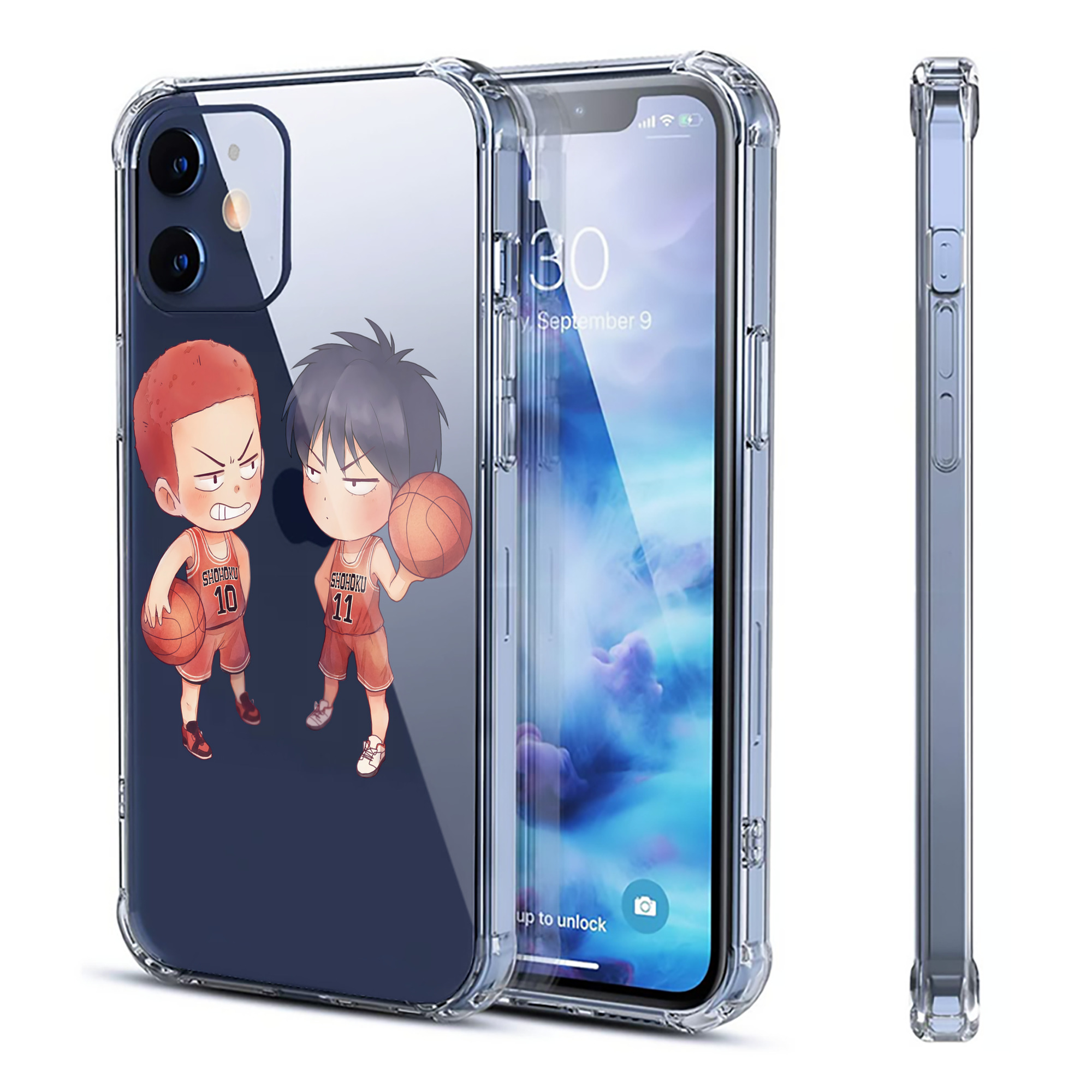 （画像用） SLAM DUNK／スラムダンク 【iPhone 12シリーズ対応】透明スマホケース（クリアソフトケース）